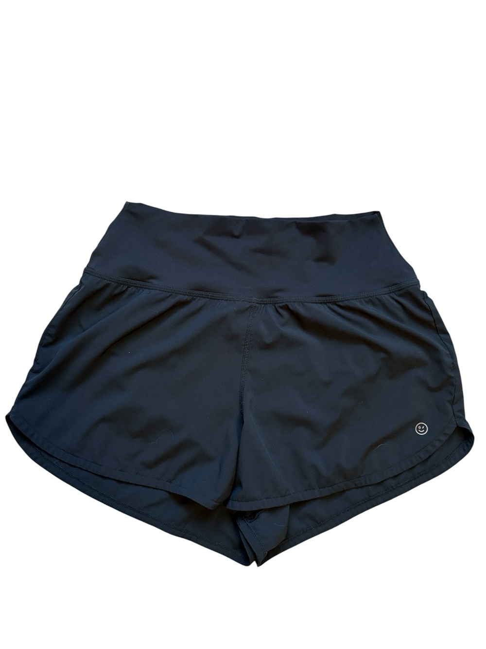 Gilly Hicks Athletic Shorts Zippered Back Pocket Built in Brief Black Size M